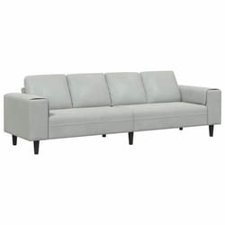 Vidaxl Ensemble De Canapés Gris Clair Velours