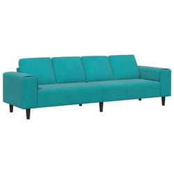 Vidaxl Ensemble De Canapés Turquoise Velours