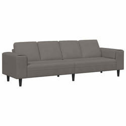 Vidaxl Sofa En Tissu Gris Clair 208 Cm Tissu En Velours Côtelé