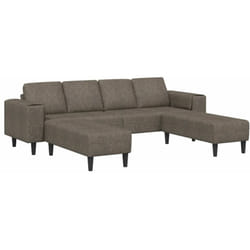 Ensemble De Canapés Gris Foncé Cuir Suédé Faux Vidaxl