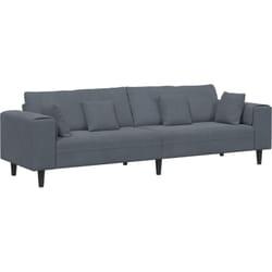 Vidaxl - Canapé en velours avec coussin avec oreiller Gris foncé 208 cm Velours