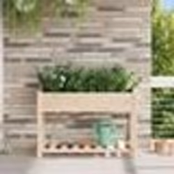 Jardinière vidaXL avec étagère 115x59x76 cm en bois massif de sapin