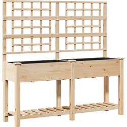 Vidaxl - Jardinière avec treillis et étagère 161x43x152 cm en bois massif de sapin