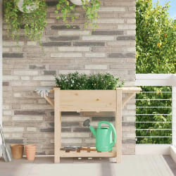 vidaXL Jardinière avec étagères en bois massif de sapin