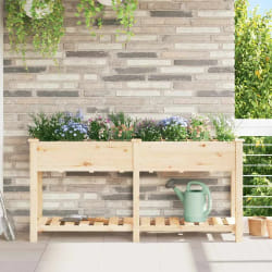 vidaXL Jardinière avec grilles 161x43x76 cm - Bois massif de sapin