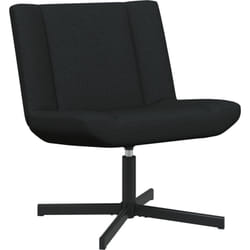 Vidaxl - Chaise pivotante Noir Tissu, Métal Standard Pivotante