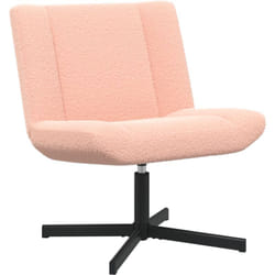Vidaxl - Chaise d'appoint Rose bébé Polyester, Métal Standard Pivotante