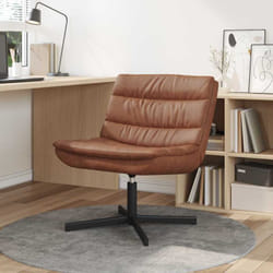 Vidaxl - Chaise Pivotante Marron 63 X 75 X 76 Cm Faux Cuir