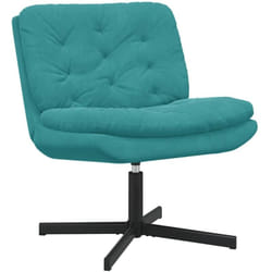 Fauteuil relaxant pivotant Turquoise 63 x 75 x 76 cm Velours Vidaxl