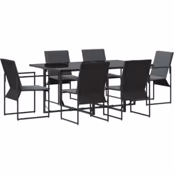 Cet ensemble de salle à manger d'extérieur rectangulaire est ton choix idéal pour savourer des repas en plein air avec la fam ...