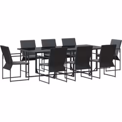 Cet ensemble de table à manger rectangulaire avec chaises apporte une touche stylée à tous les extérieurs, alliant design mod ...
