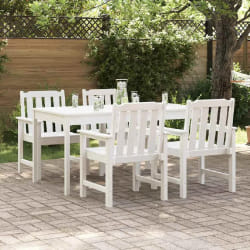 Chaises de Jardin vidaXL 4 pcs Blanches 65,5x55,5x88 cm HDPE