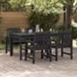 Chaises de jardin vidaXL 4 pcs Noir 65,5x55,5x88 cm HDPE