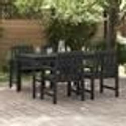 Chaises de jardin vidaXL 4 pcs Noir 65,5x55,5x88 cm HDPE