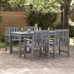 Chaises de jardin vidaXL 4 pcs Gris clair 65.5x55.5x88 cm HDPE