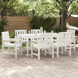 Chaises de Salle à Manger jardin vidaXL 6 pcs Blanc 65.5x55.5x88 cm HDPE