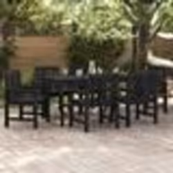 Chaises de salle à manger jardin vidaXL 6 pcs noires 65,5x55,5x88 cm HDPE