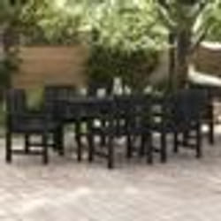 Chaises de salle à manger jardin vidaXL 6 pcs noires 65,5x55,5x88 cm HDPE