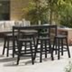 Tabourets de bar vidaXL 9 pcs Noir HDPE