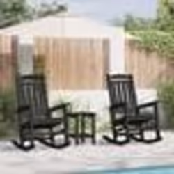 Chaises Berçantes de Jardin vidaXL 2 pcs Noir 70x92x107.5 cm HDPE
