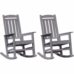 Ce set de fauteuils bascule extérieurs, avec un style moderne, crée un coin douillet pour te détendre. Faits en HDPE, ils ont ...