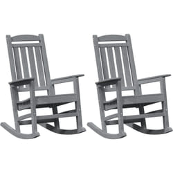 Vidaxl - Fauteuils Bascule de jardin 2 pcs Gris clair 70x92x107.5 cm hdpe
