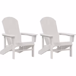Cet ensemble de chaises Adirondack a un design à lames super sympa qui combine confort et style moderne, parfait pour ton coi ...