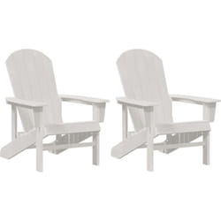 Vidaxl - Chaises Adirondack 2 pcs Blanc 74x82x90 cm hdpe