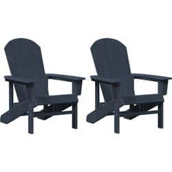 Vidaxl - Chaises Adirondack 2 pcs Bleu Marine 74x82x90 cm hdpe