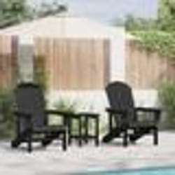 Chaises Adirondack vidaXL 2 pcs Noires 74x82x90 cm HDPE
