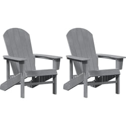 Vidaxl - Chaises Adirondack 2 pcs Gris clair 74x82x90 cm hdpe