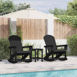 Chaises Berçantes Adirondack 2 Pcs Noir Hdpe Vidaxl