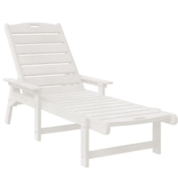 Vidaxl - Chaises longues 2 pcs blanches 162x53x98.5 cm hdpe