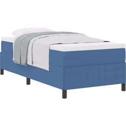 Ce cadre de lit plateforme a un style moderne, avec ses lignes épurées et sa finition bleue lisse. C'est un vrai centre d'int ...