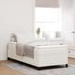 vidaXL Cadre de lit Crème 90x200 cm Tissu Côtelé 42006949