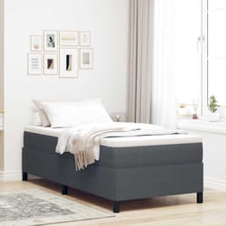 Cadre De Lit Gris Foncé 100 X 200 Cm Tissu En Velours Côtelé Vidaxl