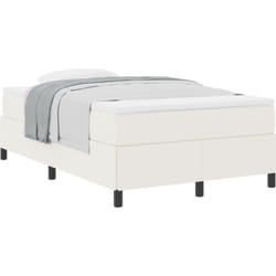 Cadre de lit Crème 120x190 cm en tissu corduroy vidaXL