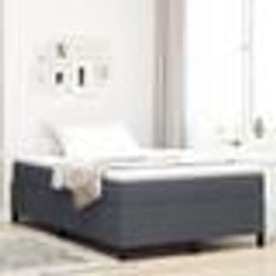 vidaXL Cadre de lit Gris Foncé 120x200 cm en Tissu Corde 42006963