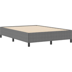 Cadre de lit Gris clair 140x190 cm en Tissu Velours Côtelé vidaXL