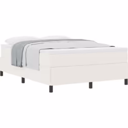 Ce cadre de lit plateforme crème donne un style moderne à ta chambre grâce à son design minimaliste qui s'intègre bien dans t ...