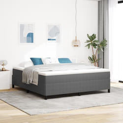 Cadre De Lit Gris Clair 180 X 200 Cm Tissu En Velours Côtelé Vidaxl