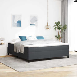 Cadre De Lit Gris Foncé 180 X 200 Cm Tissu En Velours Côtelé Vidaxl