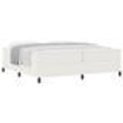 vidaXL Cadre de lit Crème 200x200 cm en tissu côtelé 42006989