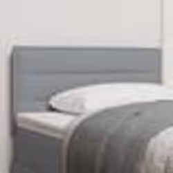 Tête de lit design lignes gris clair 90 cm en tissu