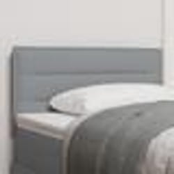 Tête de lit design lignes gris clair 90 cm en tissu