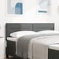 Tête de lit design en lignes gris foncé 140 cm en tissu 42007014