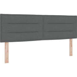 Vidaxl - Tête de lit design lignes gris foncé 160 cm en tissu