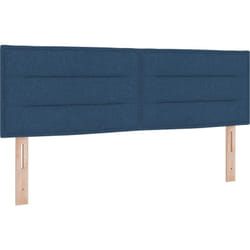 Tête de lit Design Lignes Bleu 160 cm Tissu Vidaxl
