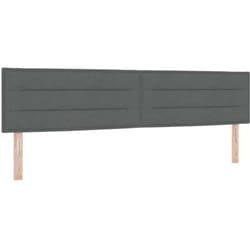 Tête de lit Hauteur réglable Manuel Gris foncé 200 cm tissu Vidaxl