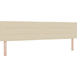 Vidaxl - Tête de lit Design Lignes Crème 200 cm Tissu
